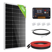 Ecoworthy 100 Watt 12 Volt Solar Panel Kit For Rv Battery Boat Trailer Cabin Garden Shed Home 100W Solar Panel30A Pwm Charge