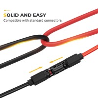 Bougerv 20 Feet 8Awg Solar Extension Cable With Female And Male Connector With Extra Free Pair Of Connectors Solar Panel Adaptor