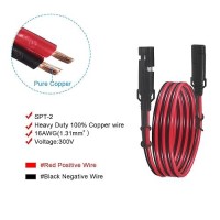 Sae To Sae Extension Cable 16Awg - Sae Cable 3Ft Battery Charger Extension Cord Heavy Duty 16Awg Quick Disconnect Sae 2Pin Connector With Sae Polarity Reverse Adapter For Solar Panel Trickle Charger