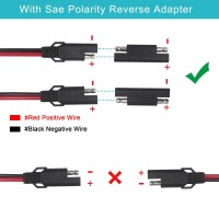 Sae To Sae Extension Cable 16Awg 20Ft Sae Cable Battery Charger Extension Cord Heavy Duty 16Awg Quick Disconnect Sae 2Pin Conn