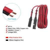 Sae To Sae Extension Cable 16Awg 25Ft Sae Cable Battery Charger Extension Cord Heavy Duty 16Awg Quick Disconnect Sae 2Pin Conn