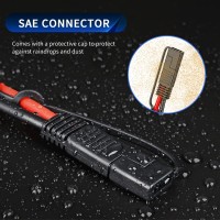 Electop 10Awg Sae Y Splitter Cable Sae Quick Disconnect Connector 1 To 2 Sae To Sae Extension Cable 2Way Wire Splitter Sae Dc