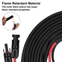 Geosiry 20Ft 10Awg Solar Panel Extension Cable With Female And Male Connectors Solar Extension Cable With Pair Of Connectors Fo