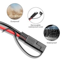 Paekq Solar Connector To Sae Extension Cable 10 Awg For Anderson Connector Port Goal Zero Yeti Suaoki Renogy Jackery Portable