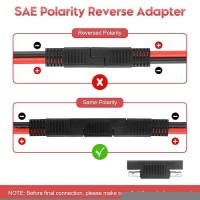 Paekq 12Awg Sae Y Splitter Extension Cable With Sae Polarity Reverse Adapter 2 Ft Sae 1 To 4 Extension Cable Quick Disconnect Co