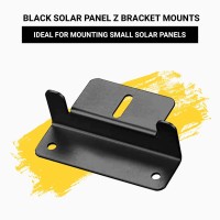 Spartan Power Black Solar Panel Z Bracket Mount Lightweight Anodized Aluminum Mounting Brackets For Rvs Trailers Vans Campe