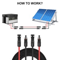 Shirbly Solar Panel Extension Cable 25Ft 8Awg10Mm