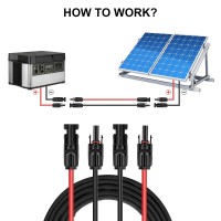 Shirbly Solar Panel Extension Cable 15Ft 10Awg6Mm