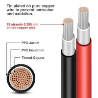 Shirbly Solar Panel Extension Cable 25Ft 10Awg6Mm Solar Panel Wire Twin With Female And Male Connector Tinned Copper Pv Wir