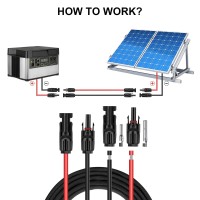 Shirbly Solar Panel Extension Cable 15Ft 10Awg6Mm