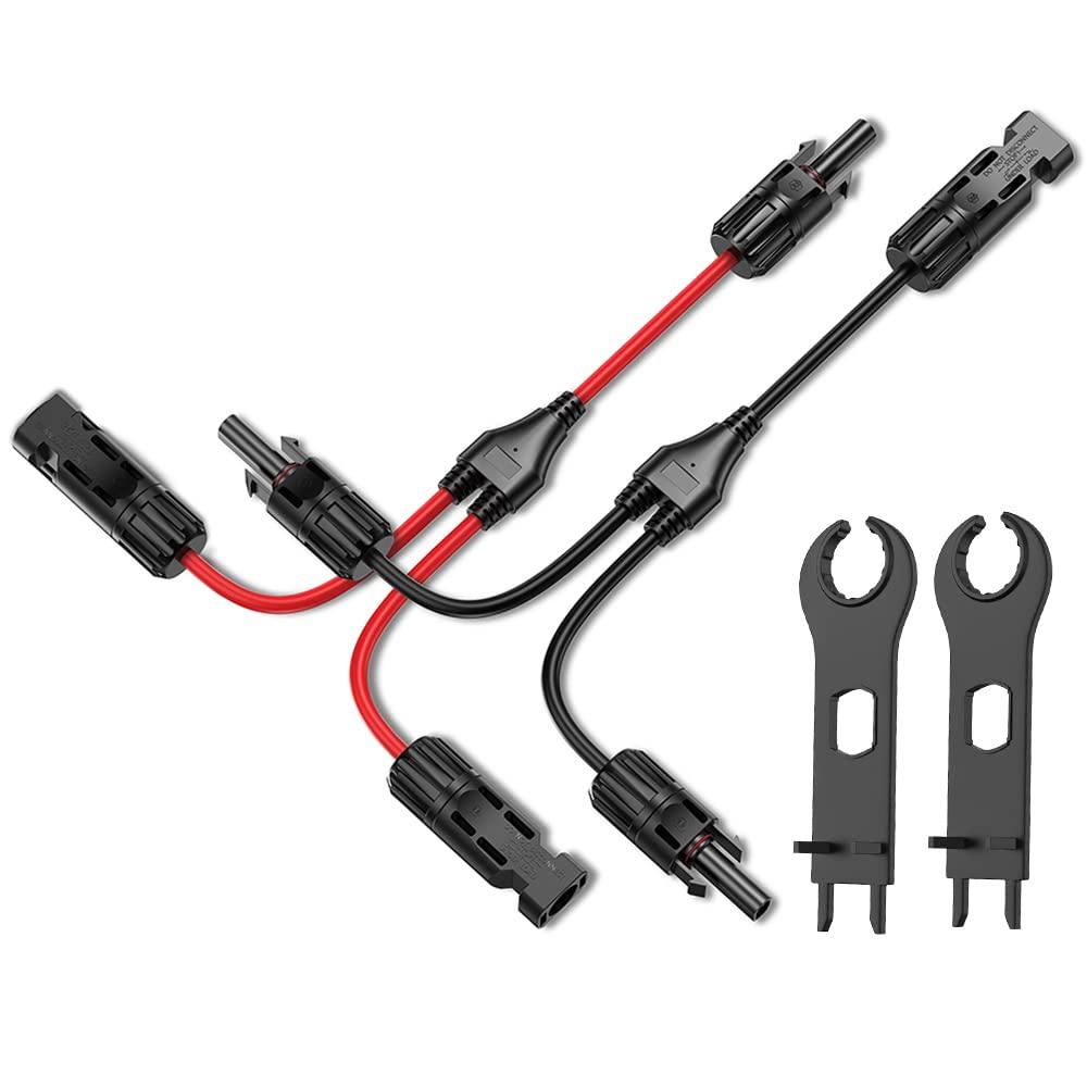 Bateria Power Solar Connectors 30A Ybranch Cable Solar Cable Parallel Adaptor In Pair With 2 Spanners For Solar Panel