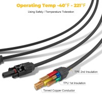 Bougerv Solar Y Branch Connectors Extra Long Solar Panel Parallel Connectors 1 To 4 Solar Cable Wire Plug Tool Kit 2 Pairsmff