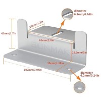 Sunmak 4 Units Per Set Solar Panel Mounting Z Brackets Solar Panel Mounting Brackets Lightweight Aluminum Corrosionfree For Rv