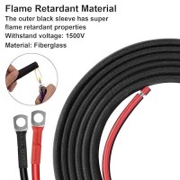 Geosiry 8 Gauge Battery Cable  8Awg Battery Cable Connect Battery And Charge Controller For Rv Truck Motorcycle Marine Automotive Solar Panel (8Awg 16Ft)