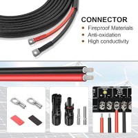 Geosiry 8 Gauge Battery Cable  8Awg Battery Cable Connect Battery And Charge Controller For Rv Truck Motorcycle Marine Automotive Solar Panel (8Awg 16Ft)