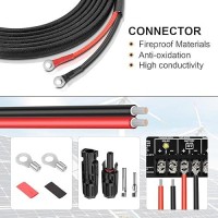 Geosiry 10 Gauge Battery Cable  10 Gauge Wire Connect Battery And Charge Controller For Solar Panel Automotive Rv Motorcycle Marine (10Awg 8Ft)