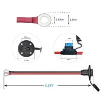 Elfculb 33Ft 10Awg Sae Power Socket Sidewall Port To O Ring Connecters Extension Cord Cable With 10A 15A 20A 25A 30A Fuse Compa