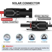 Igreely 10 Gauge Wire Solar To O Ring Cable Solar Panel Adapter Kit Cable Connetor For Rv Solar Charge Controller Solar Generato