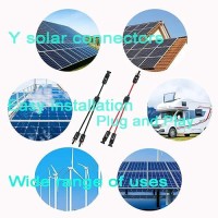 Woodguilin Solar Y Connector Solar Y Branch Parallel Cable Solar 1 To 3 Male Female Connector Adapter 10Awg 45A Waterproof Ip68 40Cm Cable For Solar Panels Solar Cells (Mfff&Fmmm  1 Pair)