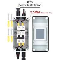 Dihool 30 Amp Solar Disconnect Switch Miniature Circuit Breaker With Din Rail Enclosure Outdoor Box For Solar Panels