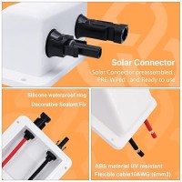 Trisinger Solar Cable Entry Gland 1Ft30Cm 10Awg Soft Solar Extension Cable And Connector Uv Resistance Dual Cable Entry Gland