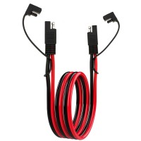 10Awg Sae Extension Cable 10 Gauge Sae To Sae Extension Cord With Two Prong Connectors For Solar Rv Automotive 3Ft