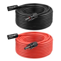 Kimbluth 10 Awg Solar Extension Cable 50Ft Black 50Ft Red Ultra Solar Panel Wire Male To Female Tinned Copper Wire For Solar