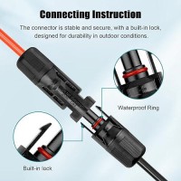 Kimbluth 10 Awg Solar Extension Cable 5Ft Black + 5Ft Red  Ultra Solar Panel Wire Male To Female Tinned Copper Wire For Solar Panel  Automotive  Rv  Boat  Outdoors