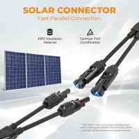 Pjerjzn Solar Panel Connector 2 To 1 Solar Y Branch 2 Way 30A 1000V Solar Panel Splitter Ybranch Cable Solar Panel Parallel Con