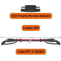 Oymsae 50 Feet Sae Connector Solar Panel Extension Cable Sae To Sae Quick Disconnect Wire For Automotive Rv Motorcycle Marine Bo