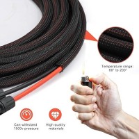 Feotech Twin Wire 20Ft Solar Extension Cable 10Awg 6Mm Solar Panel Connector With 4 Pairsip67Malefemale Solar Connectors