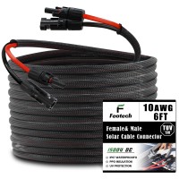 Feotech Twin Wire 6Ft Solar Extension Cable 10Awg6Mm Solar Panel Connector With 3 Pairsip67Malefemale Solar Connectors F