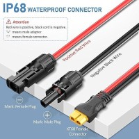 Solar Connector To Xt60 Cable (12Awg 9Ft)  Gonifeto Solar To Xt60 Charging Wire For Solar Panel Ecoflow Generator  Solar To Injection Molding Xt60 Adapter Extension Cord For Portable Power Station