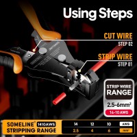 Someline Solar Connector Crimping Tool Kit 1410 Awg Crimper For Solar Panel Cables Connectors Toolbox Kit With 6 Pairs Of Sol