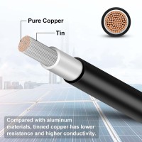 Geosiry 40Ft 10Awg Solar Panel Extension Cable Solar Extension Cable With Female And Male Connectors Solar Cable For Solar Pan