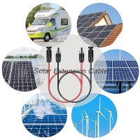 Woodguilin Solar Extension Cable Solar Panel Extension Cable Wire With Female And Male Connector Solar Panel Adapter 3Ft 10Awg Red+Black Solar Wire For Solar Panels Rv Boat.(1 Pairs Solar Cable)