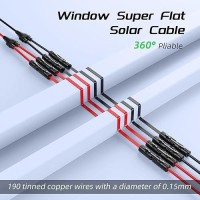 Bateria Power Super Flat Solar Cable Connector 30Amp Balcony Photovoltaic Solar Extension Wire With Male And Female Connectors