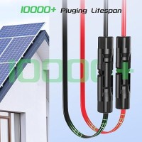 Bateria Power Super Flat Solar Cable Connector 30Amp Balcony Photovoltaic Solar Extension Wire With Male And Female Connectors