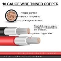 Igreely 1 Pair 20 Feet Black 20 Feet Red 10Awg6Mm Solar Panel Extension Cable Wire With Female And Male Connectors