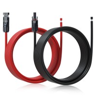 Ecoworthy 20Ft 10Awg Solar Panel Extension Cable With Female And Male Connector For Solar Panels Solar Controllers 20Ft Red