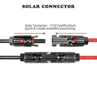 Ansoufien Solar Panel Connector To Xt60 Connector Cable 3Ft  10Awg Solar To Xt60 Charge Extension Cable Xt60 (Plug Female) Cable For Rv Folding Solar Panel  Portable Power Station  Solar Generator