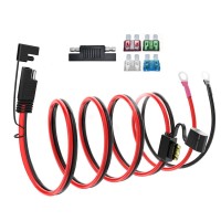 Elfculb Sae Battery Connector 10Awg Sae To O Ring Terminal Harness 2Pin Quick Disconnect Sae Battery Cable For Motorcycle Car