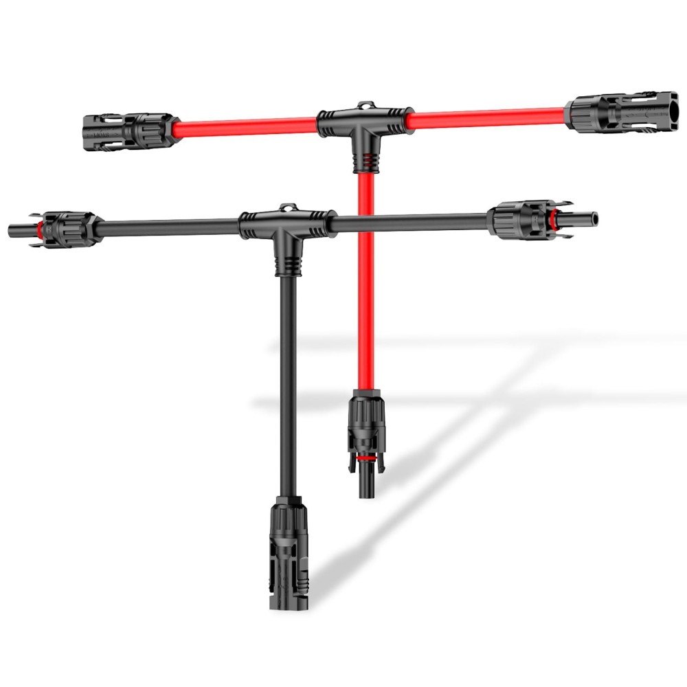 Jxmxrpv Solar Panel Parallel Connectors 10Awg Toolfree Solar Wire Connectors Solar Branch Connector Solar Panel Adapter Solar