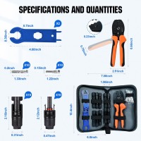 Ecoworthy Solar Crimper Tool Kit 13 Pcs Solar Tools A Crimper 10 Pairs Of Solar Connectors 2 Pairs Of Solar Connector Spann