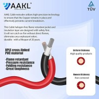 Aakl Solar Extension Cable 20Feet 10Awg 6Mm Solar Panel Cable Red Black Pv Wire Male Female Connector Adapter Gauge Wire For