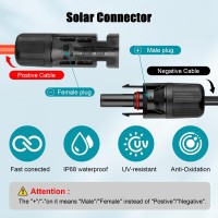 Kimbluth 10 Awg Solar Extension Cable 6Ft Black 6Ft Red Ultra Solar Panel Wire Male To Female Tinned Copper Wire For Solar Pa