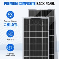 Ecoworthy 200 Watt Bifacial Solar Panel 2Pcs 100 Watt 12 Volt Monocrystalline Solar Panel Module Off Grid Pv Power For Home Ca