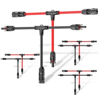 Jxmxrpv Solar Connector Ty Branch Parallel Adapter Cable 10Awg 4 Pairs Toolfree 1 To 2 Solar Panel Connectors Extension Cab