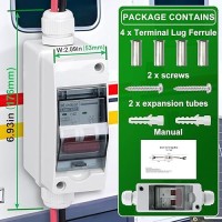 Cnlonqcom 32 Amp Solar Disconnect Switch Dc500V Circuit Breaker  Ac 120V/240V Disconnect Box Outdoor Ip65 Waterproof