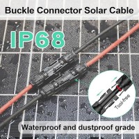 Maoligo Solar Connectors Cable For 2-3 Solar Panels  Parallel 10Awg Solar Panel Connectors Y Branch Adapter Tool-Free (Fmmm/Mfff)